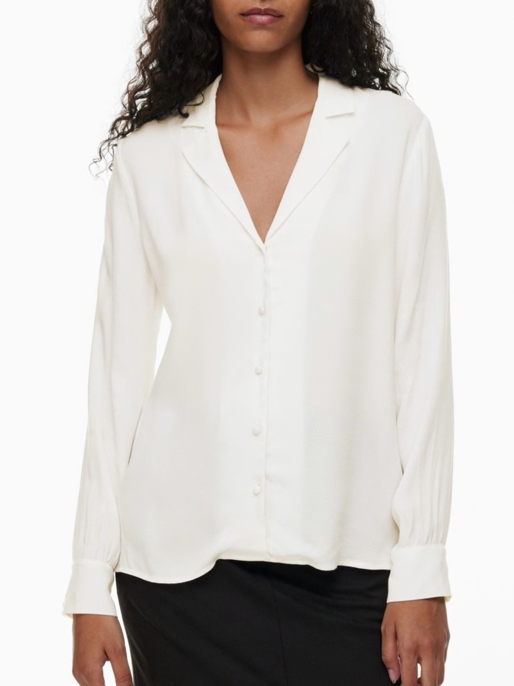Wilfred| Aritzia| ‘Talum’ Ivory V-Neck Button-Front Blouse Sz XS